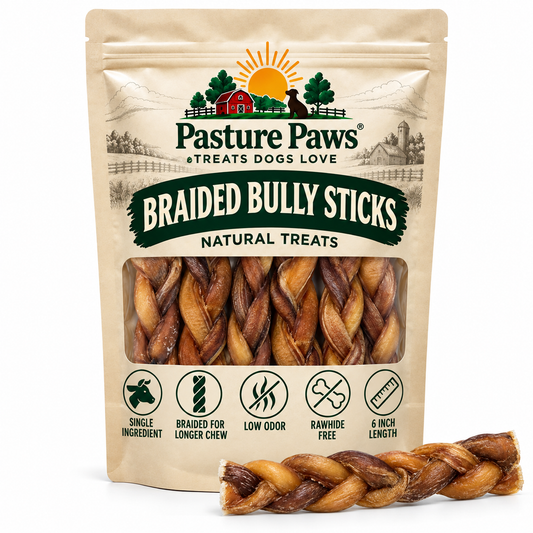 Braided Bully Stick 6"