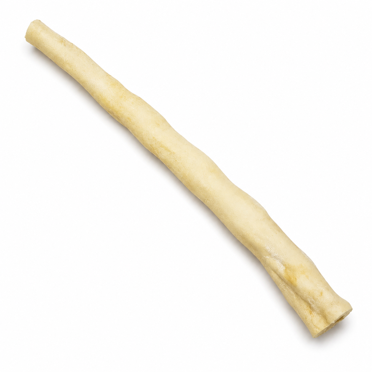 A single 12 inch cow tail on a white background