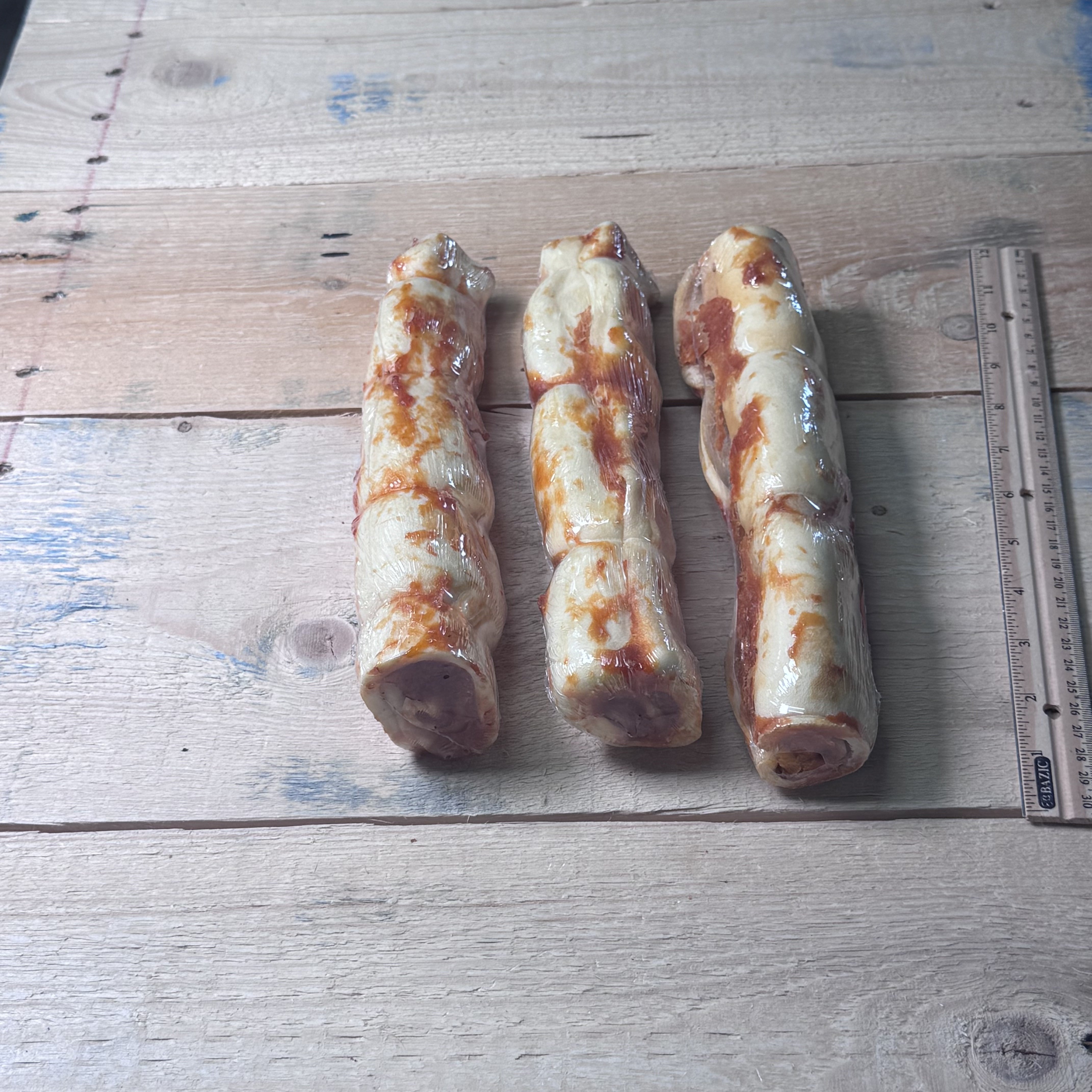 Cheek Roll Large - Chicken Glazed - 3 Pack - Pasture Paws