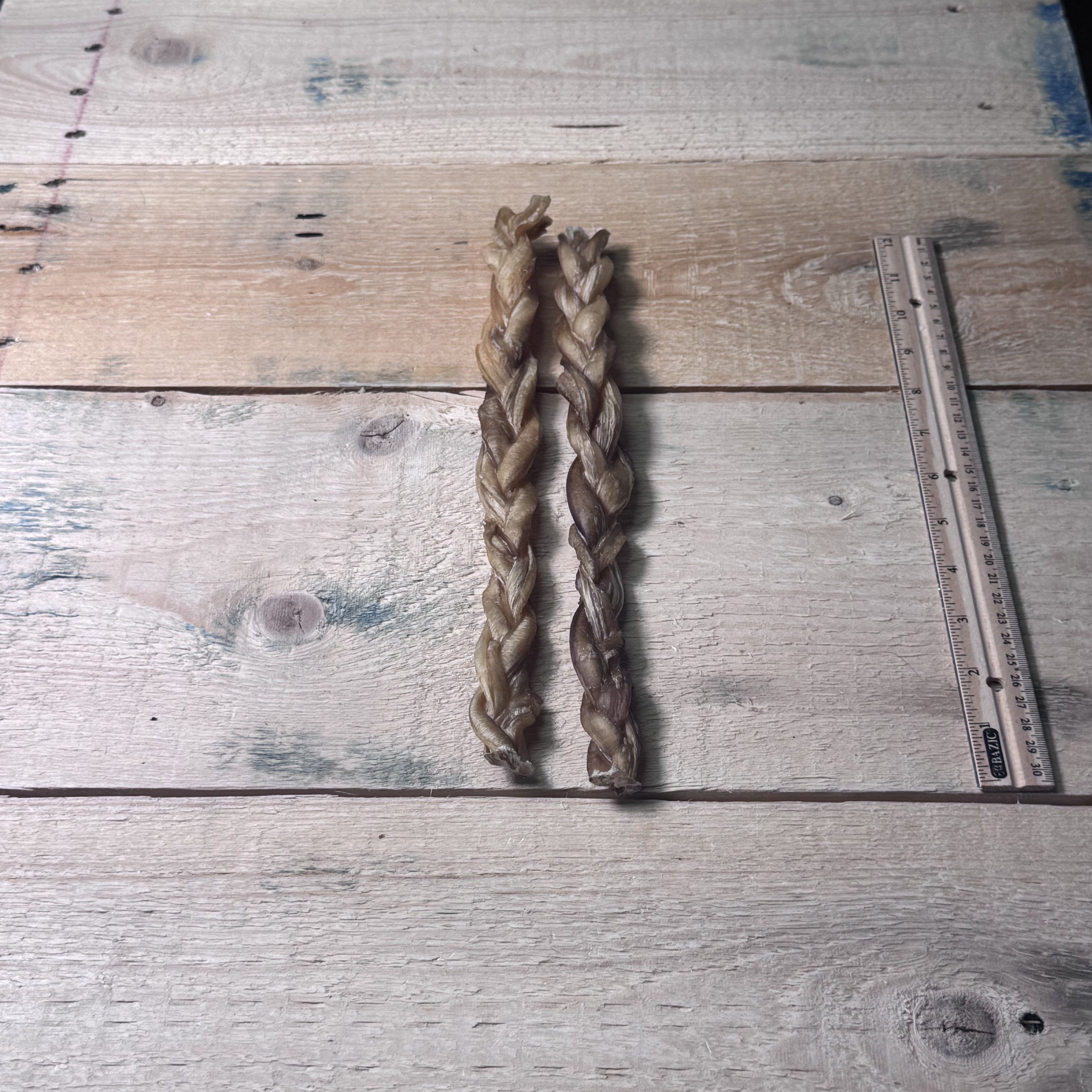 Braided Bully Stick 12" - 2 Pack - Pasture Paws