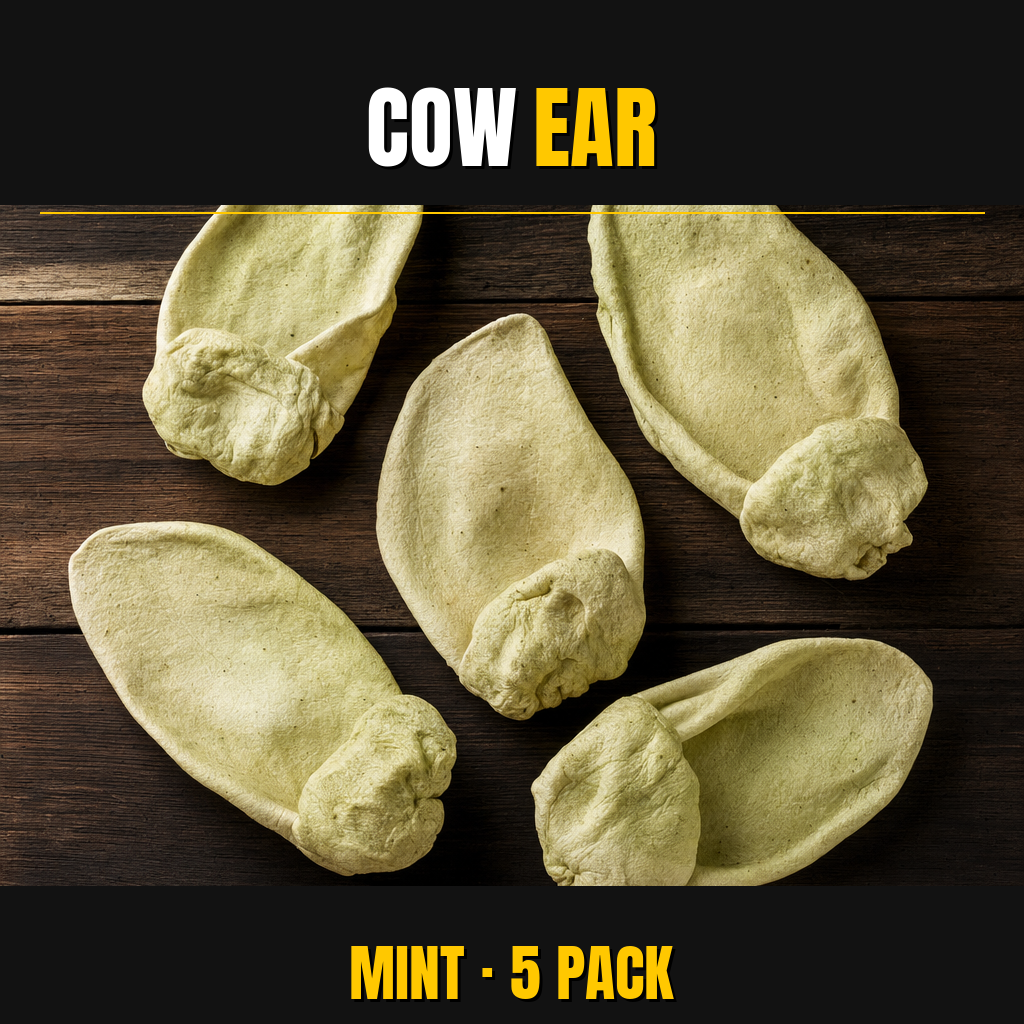 Cow Ears Flavored - Mint - 5 Pack - Pasture Paws